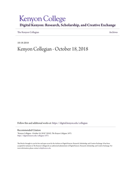 Kenyon Collegian Archives