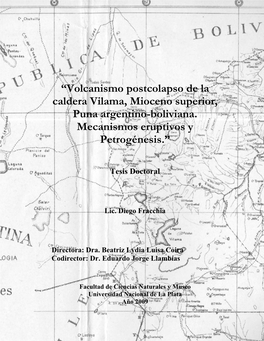 Volcanismo Postcolapso De La Caldera Vilama, Mioceno Superior, Puna Argentino-Boliviana