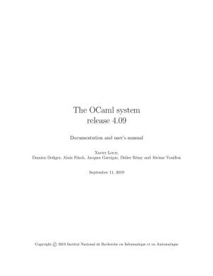The Ocaml System Release 4.09