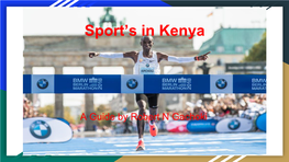 Sport's in Kenya