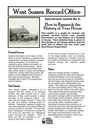 How to Research the History of Your House