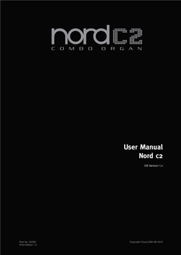 User Manual Nord C2