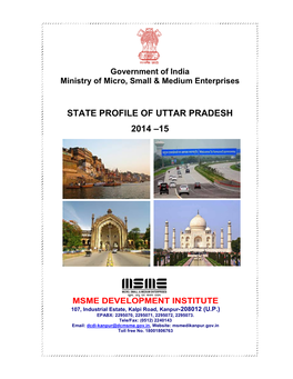 State Profile of Uttar Pradesh 2014 –15