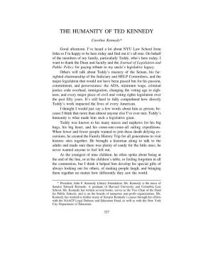 The Humanity of Ted Kennedy