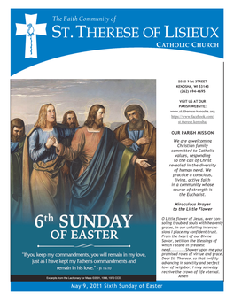 St. Therese Parish Bulletin May 9, 2021