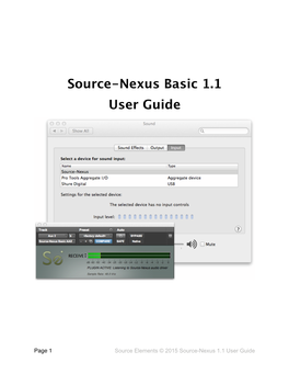 Source-Nexus Basic 1.1 User Guide