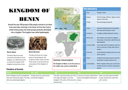 Kingdom of Benin Is Not the Same As 10 Colonisation When Invaders Take Over Control of a Benin
