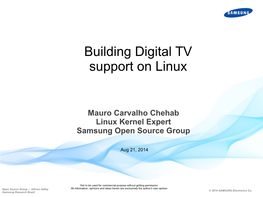 Building Digital TV Support on Linux