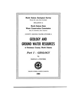GEOLOGY and GROUND WATER RESOURCE S of Stutsman County, North Dakota