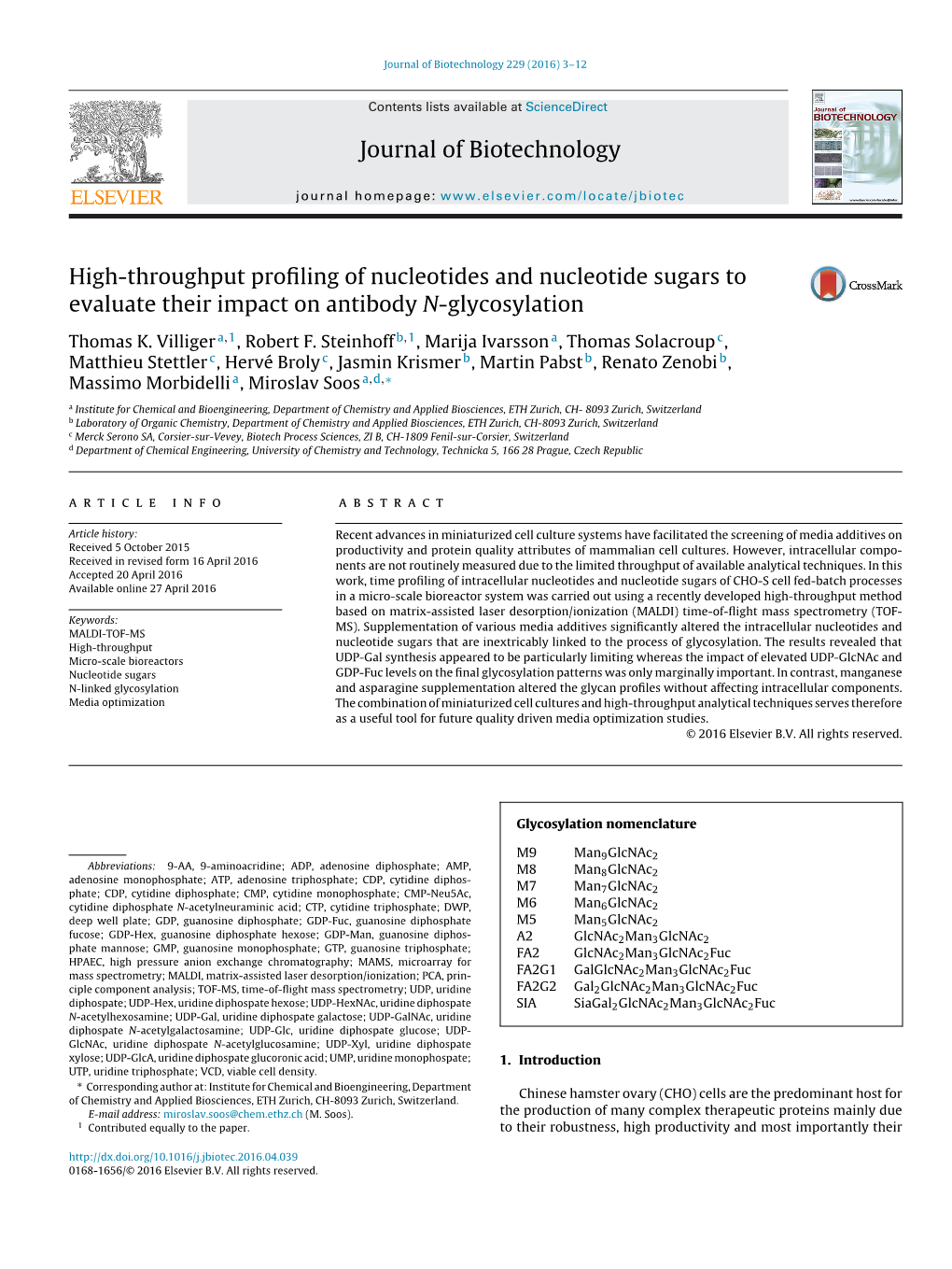 High-Throughput Profiling of Nucleotides and Nucleotide Sugars