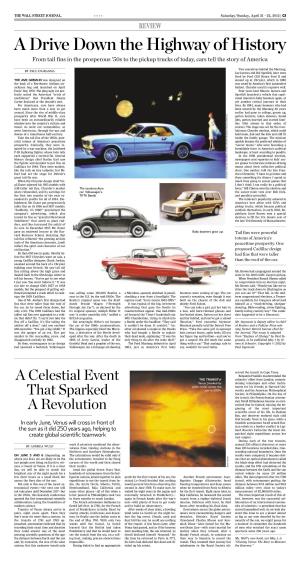 A Drive Down the Highway of History from Tail Fins in the Prosperous ’50S to the Pickup Trucks of Today, Cars Tell the Story of America