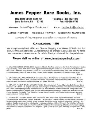 James Pepper Rare Books, Inc