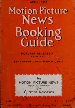 Motion Picture News Booking Guide (1921-1922)