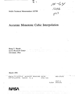 Accurate Monotone Cubic Interpolation