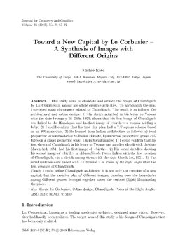 Toward a New Capital by Le Corbusier a Synthesis of Images