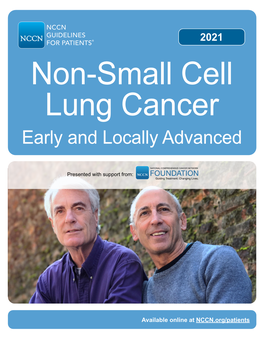 NCCN Guidelines for Patients: Early Non-Small Cell Lung Cancer