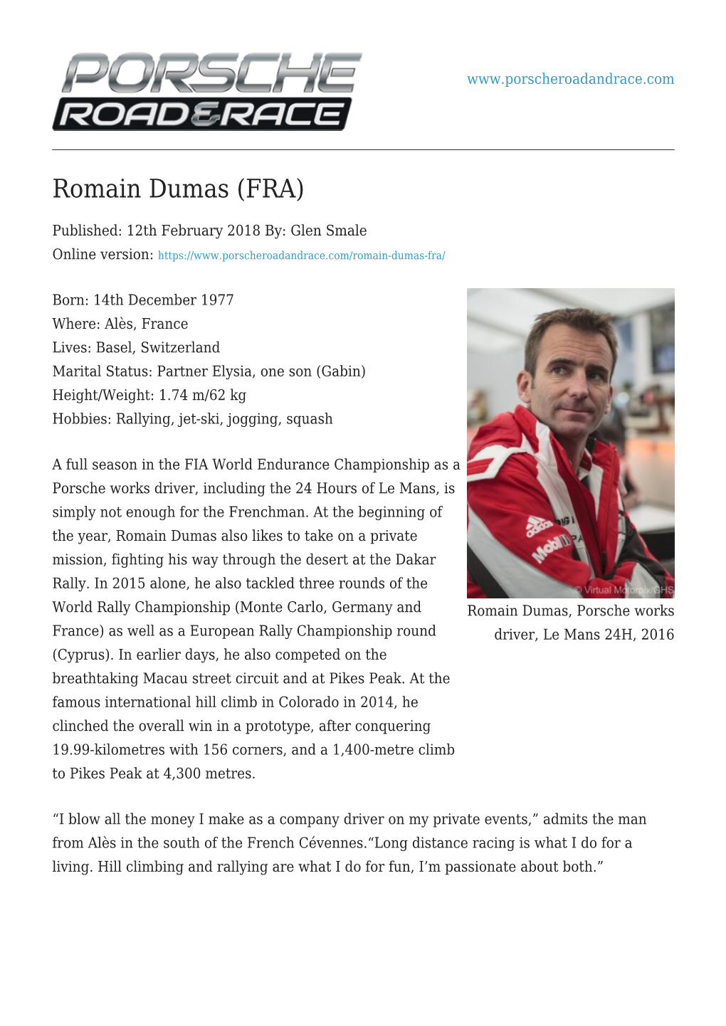 Romain Dumas (FRA)