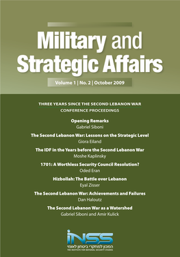 Military and Strategic Affairs Strategic Affairs Volume 1 | No