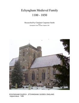 Echyngham Medieval Family 1100 - 1850