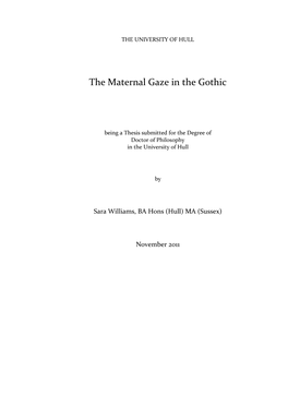 The Maternal Gaze in the Gothic