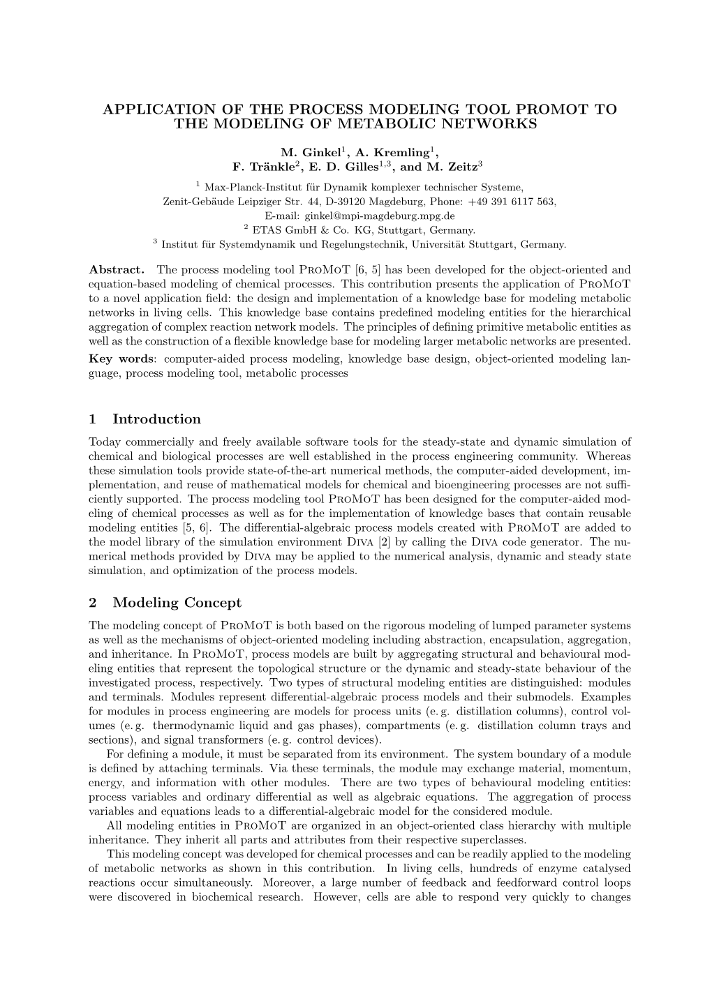 Application of the Process Modeling Tool Promot to the Modeling of Metabolic Networks