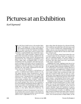 Pictures at an Exhibition Karl Sigmund