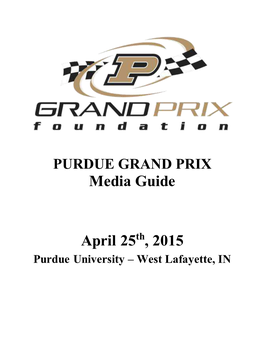 History of the Purdue Grand Prix