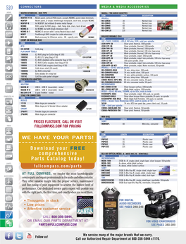 Download Your FREE Comprehensive Parts Catalog Today!