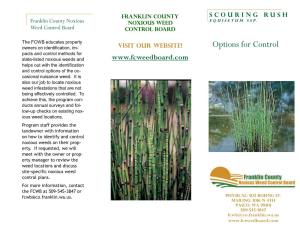 SCOURING RUSH Franklin County Noxious Noxious Weed EQUISETUM SSP