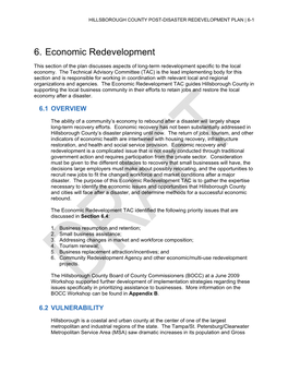 6. Economic Redevelopment