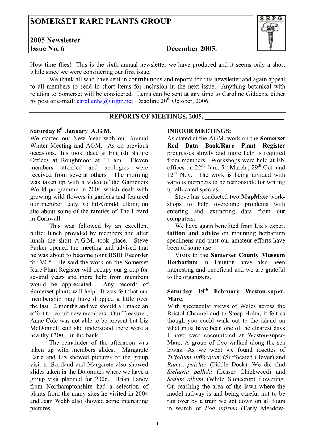 2005 Newsletter 6