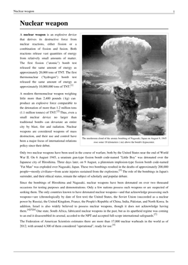 Nuclear Weapon 1 Nuclear Weapon