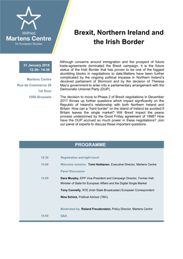 Brexit, Northern Ireland and the Irish Border