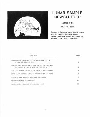 Curatorial Lunar Newsletter