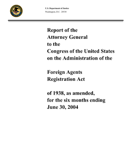 Semi-Annual FARA Report Ending June 30, 2004