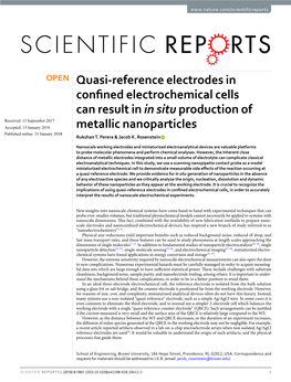 Quasi-Reference Electrodes in Confined Electrochemical Cells Can
