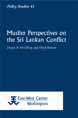 Muslim Perspectives on the Sri Lankan Conflict