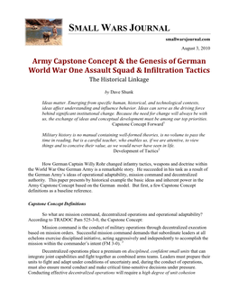 Army Capstone Concept & the Genesis