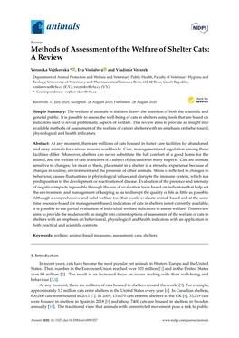 Methods of Assessment of the Welfare of Shelter Cats: a Review