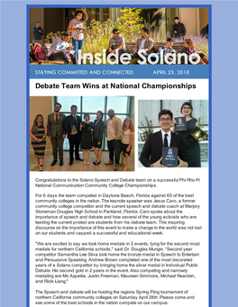 Debate Team Wins at National Championships