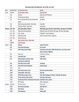 New Horizons Ultima Thule Flyby Events – Dec 31, 2018 – Jan 3