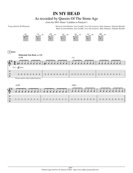 In My Head Guitar Tab