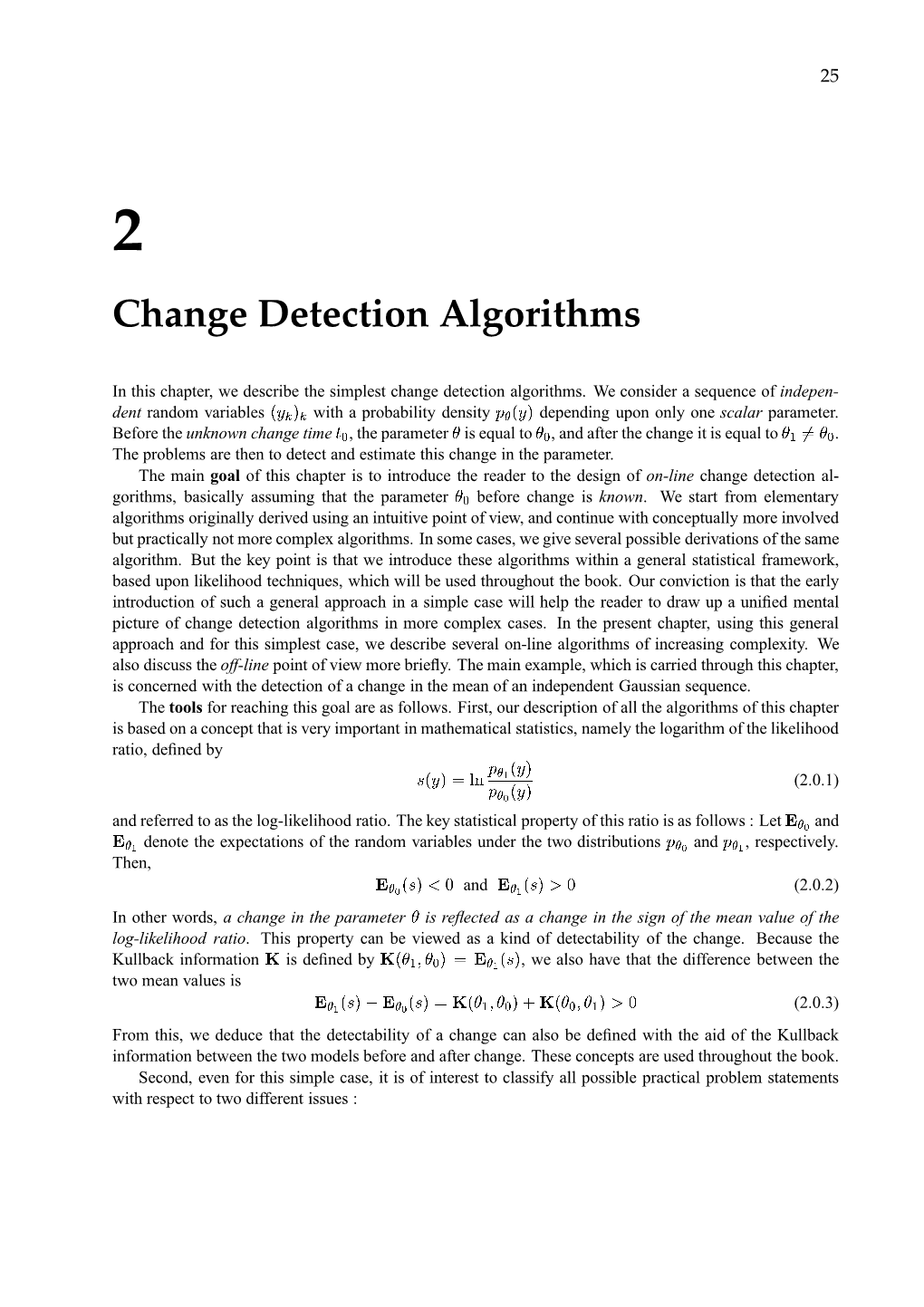 Change Detection Algorithms