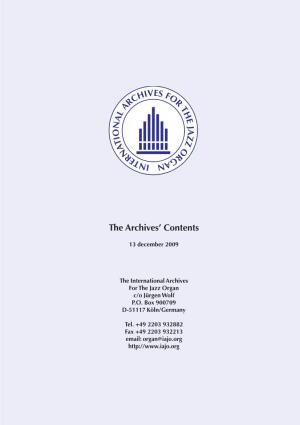 The Archives' Contents