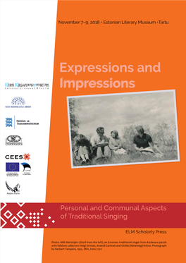 Abstracts Expressions and Impressions: Personal and Communal Aspects of Traditional Singing