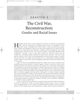 The Civil War, Reconstruction: Gender and Racial Issues