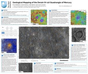 Geological Mapping of the Derain (H-10) Quadrangle of Mercury