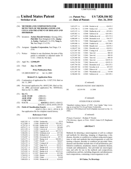 United States Patent (10) Patent No.: US 7820,184 B2 Stritzker Et Al