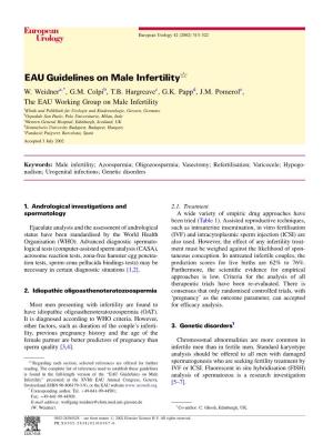 EAU Guidelines on Male Infertility$ W