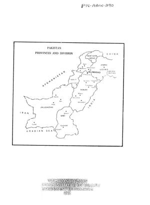 Pakistan Provinces and Divisions Northerna Areas